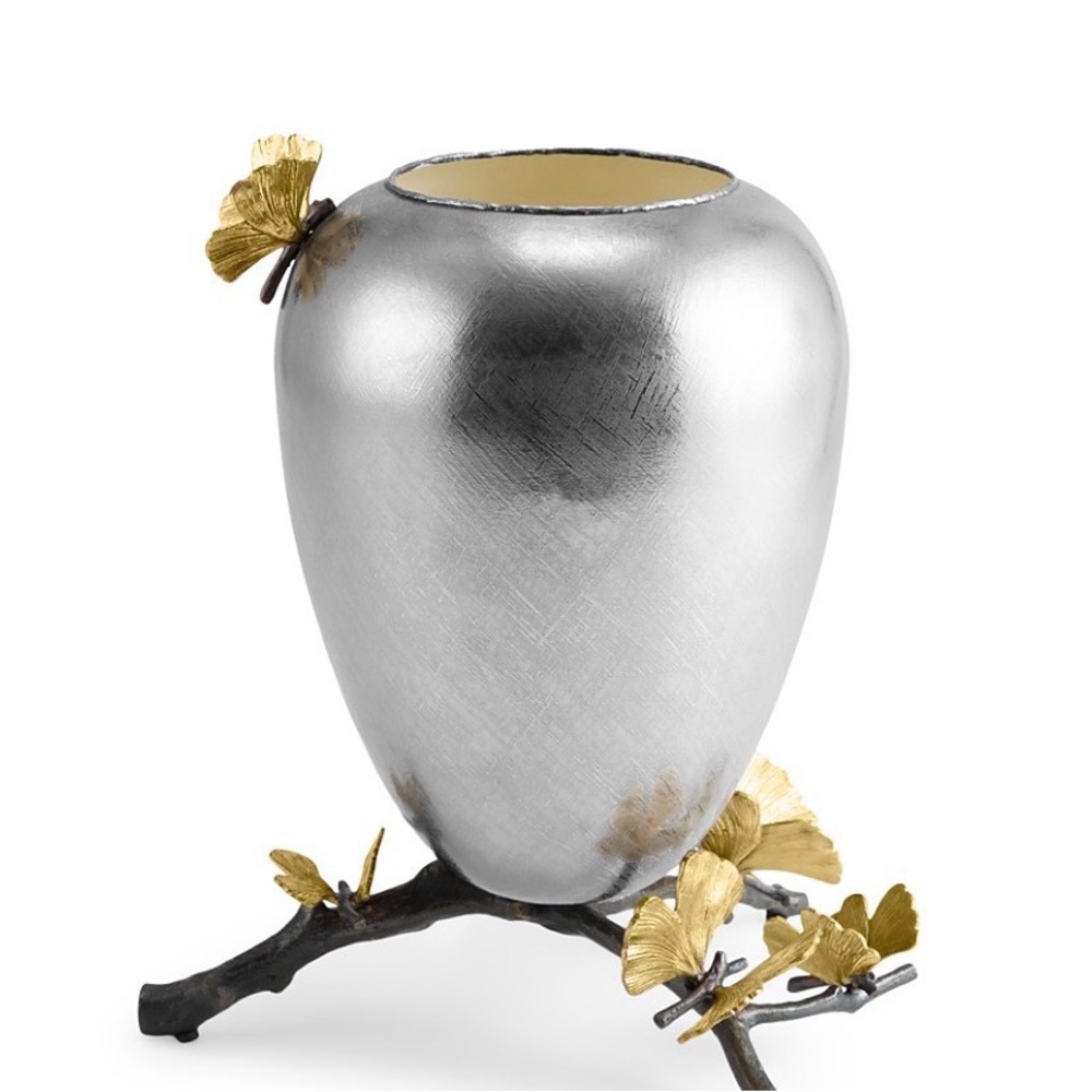 Michael Aram “Butterfly Ginkgo” Large Vase Personally autographed in 2018